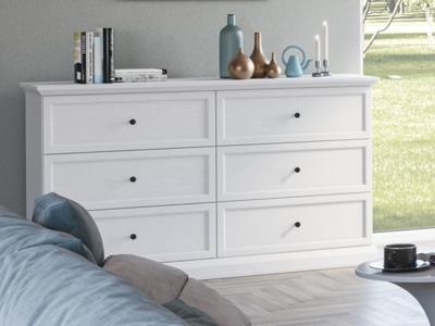 Dressoir LUMPA 6 lades wit