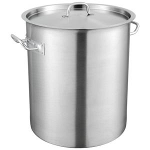 VEVOR kookpot 39,7 L roestvrij staal, 350 x 410 mm groot volume voorraadpan composiet bodem, geschikt als aspergepot, sauspot, praktische keukenpot, grote ingrediënten, inductiekookpot, inductiekookpot