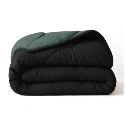 1+1 Gratis Wasbaar Dekbed Zonder Overtrek - Lazy Zonder Overtrek Double Face Zwart Donkergroen - Exclusief Kussensloop - 200x200 Cm (Tweepersoons) - Sleeptime - Dekbed-Discounter.nl 1+1 Gratis Wasbaar Dekbed Zonder Overtrek - Lazy Zonder Overtrek Double Face Zwart Donkergroen - Exclusief Kussensloop - 200x200 Cm (Tweepersoons) - Sleeptime - Dekbed-Discounter.nl