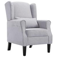 Fauteuil stof lichtgrijs - thumbnail