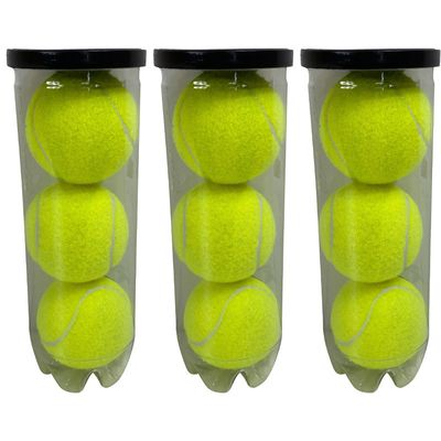 Tennisballen in koker - 9x - geel