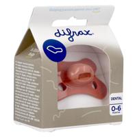 Difrax Fopspeen Dental 0-6 M Uni/pure Bruin/brick