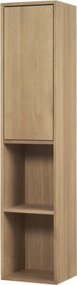 Looox massief eiken hoge kast 35x30x159cm Old grey