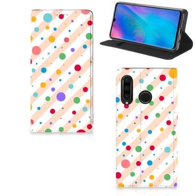 Huawei P30 Lite New Edition | Hoesje met Magneet | Dots