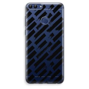 Zwarte vegen: Huawei P Smart (2018) Transparant Hoesje