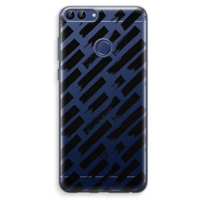 Zwarte vegen: Huawei P Smart (2018) Transparant Hoesje