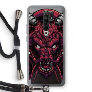 Hell Hound and Serpents: Xiaomi Redmi 9 Transparant Hoesje met koord
