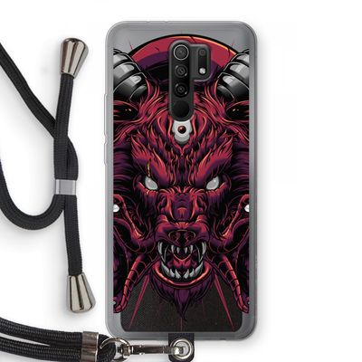Hell Hound and Serpents: Xiaomi Redmi 9 Transparant Hoesje met koord