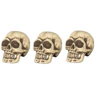 3x Halloween decoratie schedels 32 cm   -