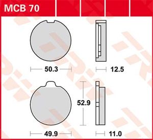 TRW Remblokken, en remschoenen voor de moto, MCB70 Allround organisch