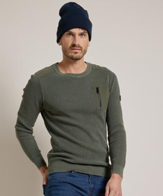 trui met rits borstzakje