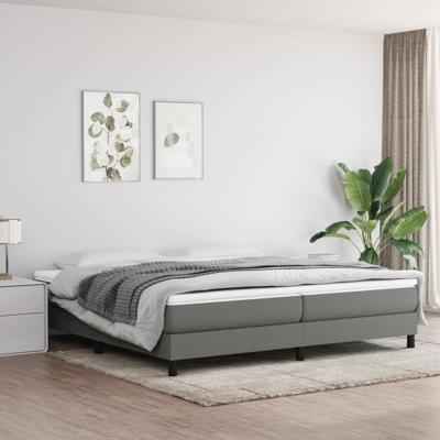 Bedframe zonder matras stof donkergrijs 200x200 cm