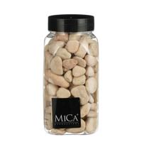 Mica Decorations decoratie stenen - 650ml - groot - licht beige mix - hobby steentjes