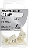 Betonhaken klein 19mm wit 5st - Deltafix