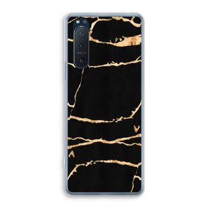 Gouden marmer: Sony Xperia 5 II Transparant Hoesje