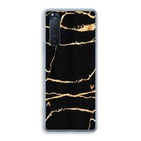 Gouden marmer: Sony Xperia 5 II Transparant Hoesje