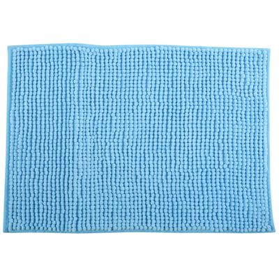 Badkamerkleedje/badmat tapijt voor op de vloer lichtblauw 40 x 60 cm