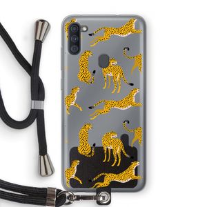 Luipaard: Samsung Galaxy A11 Transparant Hoesje met koord