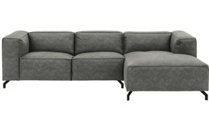 Goossens Bank Calvin grijs, micro leer, 2,5-zits, modern design