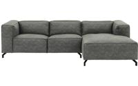 Goossens Bank Calvin grijs, micro leer, 2,5-zits, modern design