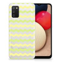 Samsung Galaxy A02s TPU bumper Waves Yellow