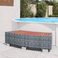 Spatrap 92x45x25 cm poly rattan grijs Spatrap 92x45x25 cm poly rattan grijs