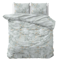Dekbedovertrek Blossom - Lits-Jumeaux (240x220 Cm) - Taupe Microvezel - Natuur - Sleeptime - Dekbed-Discounter.nl