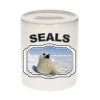 Dieren zeehond spaarpot - seals/ zeehonden spaarpotten kinderen 9 cm - thumbnail