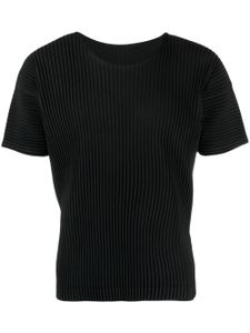 Homme Plissé Issey Miyake t-shirt à effet plissé - Noir