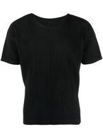 Homme Plissé Issey Miyake t-shirt à effet plissé - Noir