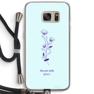 Bloom with grace: Samsung Galaxy S7 Transparant Hoesje met koord