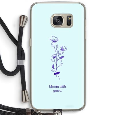 Bloom with grace: Samsung Galaxy S7 Transparant Hoesje met koord