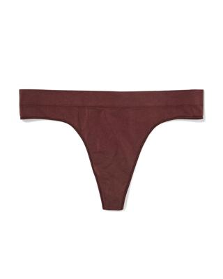 HEMA Damesstring Naadloos Micro Donkerbruin (donkerbruin)