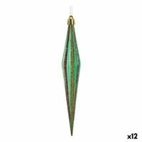 Kerst Decoratie Set Uitgerekt Groen Gouden 3 x 8,5 x 19 cm (12 Stuks)