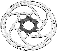 Tektro remschijf tr180-45 ø180x2,3mm centerlock zilver