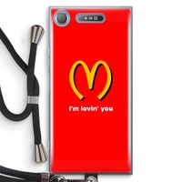 I'm lovin' you: Sony Xperia XZ1 Transparant Hoesje met koord