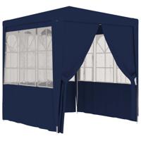 Partytent met zijwanden professioneel 90 g/m 2,5x2,5 m blauw