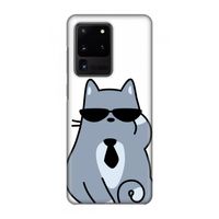 Cool cat: Volledig geprint Samsung Galaxy S20 Ultra Hoesje