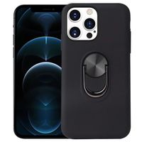 iPhone XS Max hoesje - Backcover - Ringhouder - TPU - Zwart