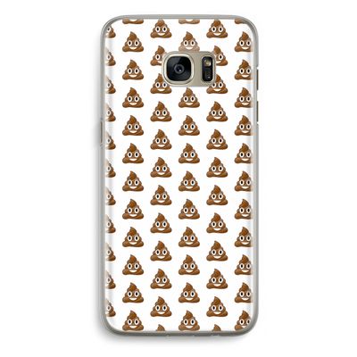 Poop emoji: Samsung Galaxy S7 Edge Transparant Hoesje