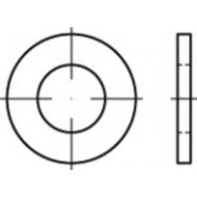 TOOLCRAFT Onderlegring 1479 Staal 100 stuk(s) TO-5441736