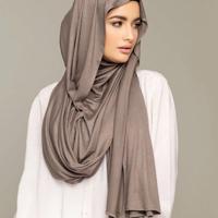 1pc Plain Color Headscarf Scarf, Perfect For Everyday Use Khaki / Light Pink