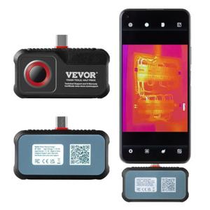 VEVOR warmtebeeldcamera voor Android 256x192 pixels Hoge resolutie 0,1°C hittegevoeligheid Temperatuurbereik van -20℃ tot 550℃ Infraroodcamera ideale keuze voor huisinspectie HVAC-loodgieterswerk etc.