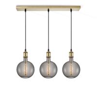 Hanglamp vintage - 3 LED lamp G180 - dimbaar E27 rook