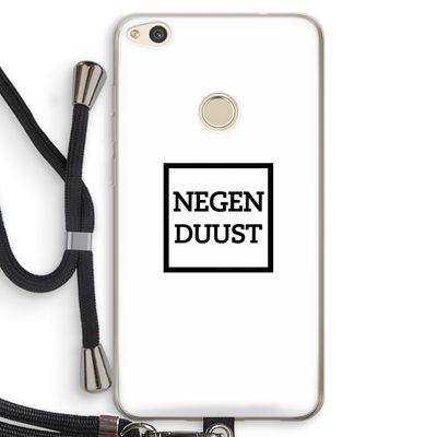 Negenduust vierkant: Huawei Ascend P8 Lite (2017) Transparant Hoesje met koord