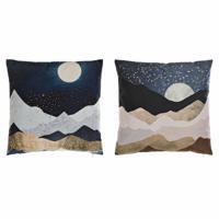Kussen DKD Home Decor Maan (2 Stuks) (45 x 10 x 45 cm)