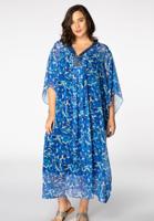 Yoek Maxi jurk ELISA | Blauw | Maat 54/56