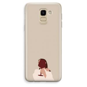 I drink wine: Samsung Galaxy J6 (2018) Transparant Hoesje