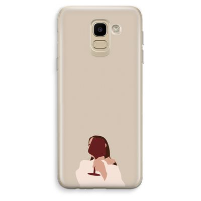 I drink wine: Samsung Galaxy J6 (2018) Transparant Hoesje