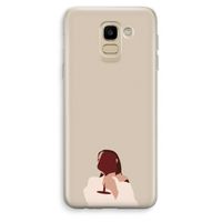 I drink wine: Samsung Galaxy J6 (2018) Transparant Hoesje